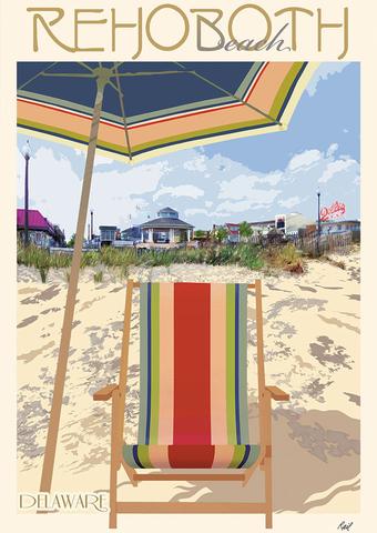 Rehoboth Beach Scene Poster